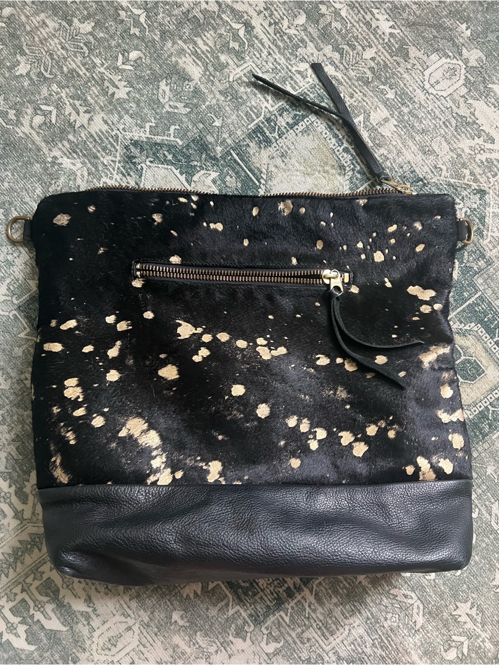 Rais CaseBlack Crossbody Bag with Gold Speckle Detail